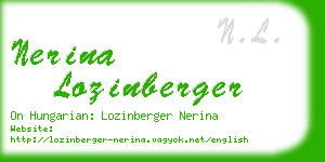 nerina lozinberger business card